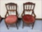 2 Velvet Seated Antique Chairs