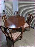 Wooden Dining Room Table with 4 Chairs