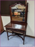 Antique 2 Drawer Dresser with Caster Wheels