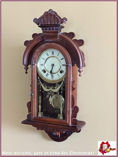Vintage Wall Clock w/Key