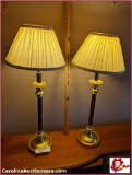 2 Tall Table Lamps with Shades