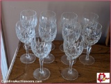 10 Crystal Wine Glasses