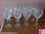8 Crystal Wine Glasses