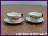 Franciscan Earthenware 2 Coffe Cups and 2 Saucers