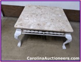 Large Marble Top Square Coffee Table