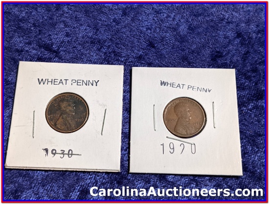 1930 US Wheat Cent & 1920 US Wheat Cent