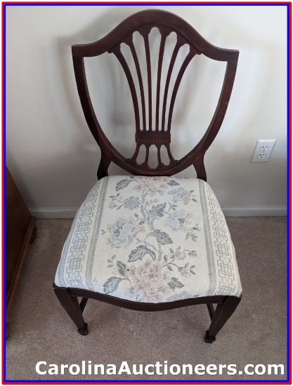 Vintage Wooden Shield Back Chair