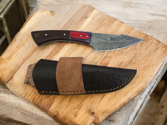 Damascus Handmade Knife with Sheath
