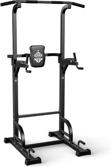 SPORTSROYALS POWER TOWER: PULL UP DIP STATION, MULTI-FUNCTION GYM EQUIPMENT, 440LBS CAPACITY