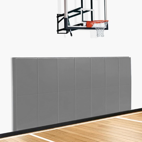 GYM PADDING, BASKETBALL COURT PROTECTOR - 2" THICK REMOVABLE HIGH-DENSITY WALL PAD FOR HOOP
