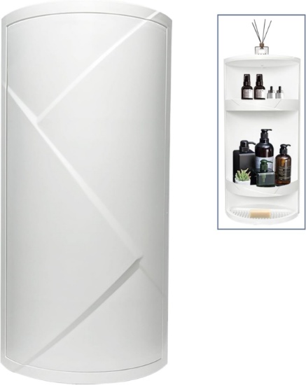 CORNER SHELF, BATHROOM WALL MOUNTED STORAGE RACK, ROTATING TRIPOD, MULTIFUNCTIONAL CABINET