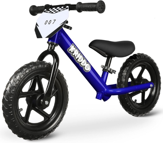 KRIDDO TODDLER BALANCE BIKE, AGE 2-5, 12" PUSH BICYCLE