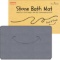 Stone Bath Mat - Large Absorbent Non-Slip Diatomaceous Mat, Rise & Shine (23.5 x 15in, Dark Gray)