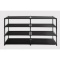 Mainstays 4-Tier Shoe Rack Storage Organizer, Rich Black, Iron Poles & Plastic Connectors