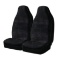 Auto Drive 2 Pc Car Seat Covers, High Back, Soft Faux Fur Polyester, Black, Universal Fit, 2002SC101