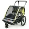 Allen Sports Deluxe 2-Child Bicycle Trailer & Stroller, Max Capacity 100 lbs, Model AS2, Green