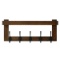 Allen + Roth 5-Hook 27.01-in x 11.77-in H Tabacco Decorative Wall Hook (35-lb Capacity)