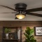 Harbor Breeze Armitage 52-in Bronze LED Indoor Flush Mount Ceiling Fan (5-Blade)