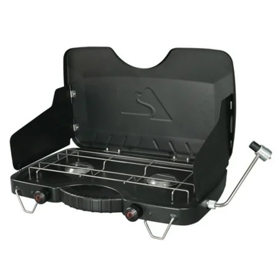 Ozark Trail 2 Burner Propane Gas Camping Stove, GCT2208W, Black