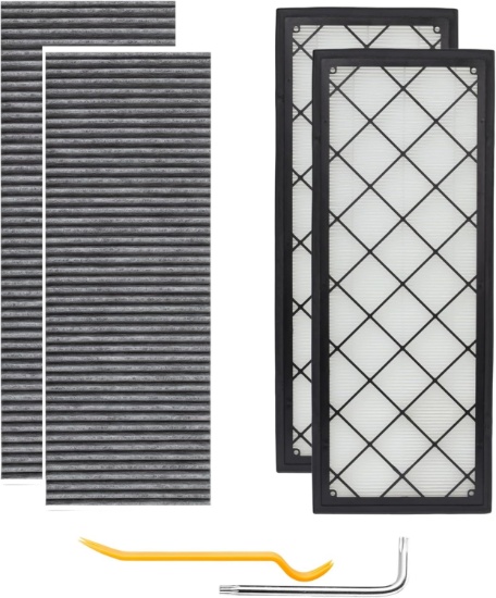 2 PCS Arlalta Air Filter for Tesla Model Y, Air Intake with Activated Carbon - Tesla Accessories