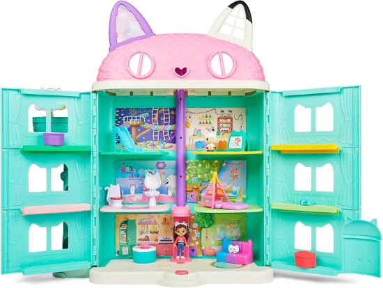 Gabby's Dollhouse 15-Piece Purrfect Dollhouse with Sounds