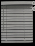 White Faux Wood Blind, 37.5