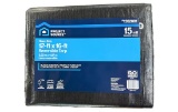 Project Source 12-ft x 16-ft Silver-Tone Waterproof Commercial Polyethylene 15-mil Tarp