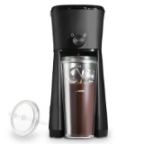 Mainstays Iced Coffee Maker w/20 fl oz Reusable Tumbler and Filter, Black