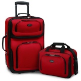 Rio 2-Piece Red Expandable Carry-On Luggage Set
