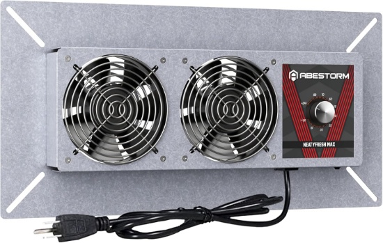 ABESTORM CRAWLSPACE VENTILATION FAN WITH HUMIDISTAT, DEHUMIDISTAT & THERMOSTAT, 220 CFM