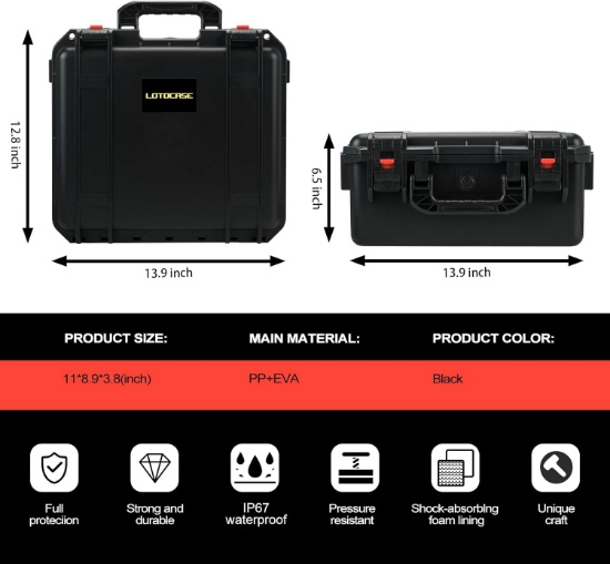 SECURITY CASE - HOLDS MULTIPLE ITEMS | WATERPROOF, WITH SILICA GEL