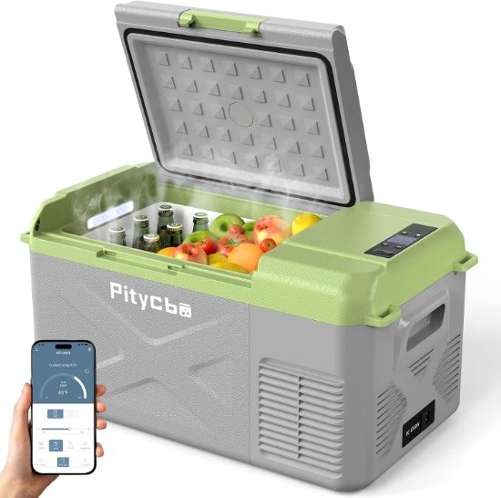 AR REFRIGERATOR, 12V PORTABLE FRIDGE, 19 QUART, -4 68 , 12/24V DC, 100~240 VOLT AC
