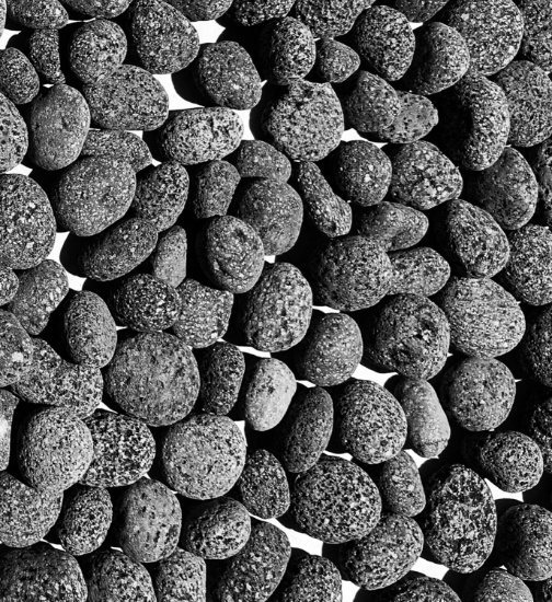 BLACK LAVA ROCKS & FIRE GLASS FOR FIRE PIT - 1/2 TO 1 INCH 20 LBS