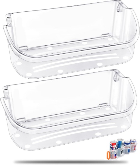 2 PACK UPGRADED 240356402 REFRIGERATOR DOOR BIN COMPATIBLE WITH FRIGIDAIRE DOOR SHELF