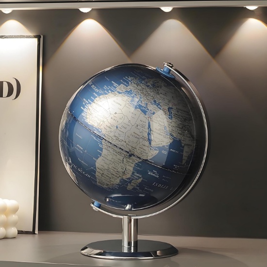 8INCH EARTH GLOBE WITH STAND, MODERN DECOR, EDUCATIONAL GIFT FOR DESK & KIDS ROOM