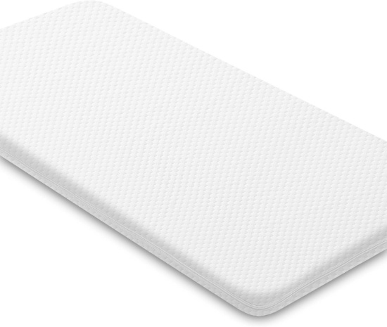 LISARA BABY BASSINET MATTRESS, 47 X 23.6, DUAL SIDED GEL MEMORY FOAM, WATERPROOF, REMOVABLE COVER