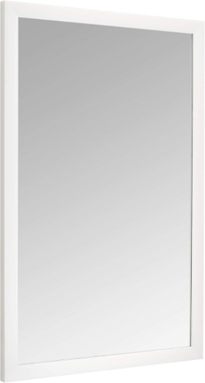 Amazon Basics Rectangular Wall Mount Mirror, 24" x 36", Standard Trim, White