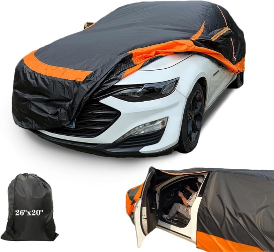 Car Cover for Camry, Focus, Sonata, BMW, Altima, Jetta, Civic, K5; 184-188in