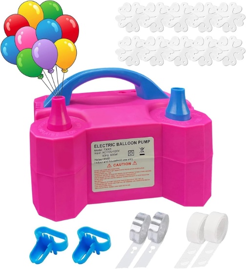 SINBEE Balloon Pump, Electric Dual Nozzle for Party Decoration. Faster and Save Time