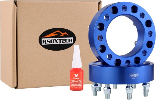 2 pcs 8x180 Forged Wheel Spacers | 3" Thick 126.15mm hub | M14X1.5 Studs, Compatible w/Chevy GMC