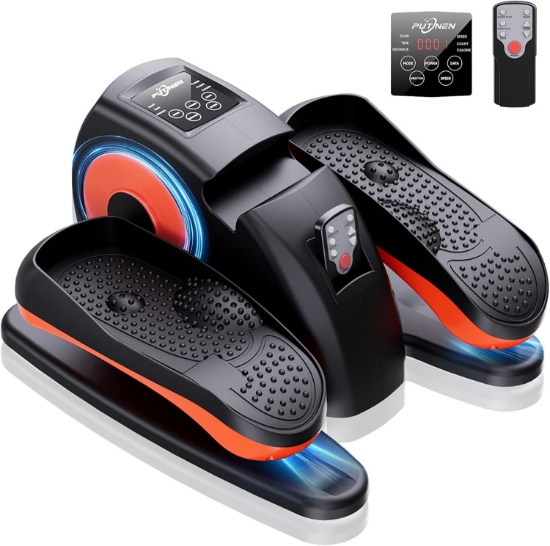 Under Desk Elliptical Machine, Electric Ellipse Leg Exerciser, 12 Adjustable, Remote Control
