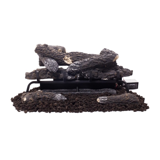 MASTER FORGE 24-IN 33000-BTU DUAL FUEL FIREPLACE LOGS W/THERMOSTAT AND REMOTE