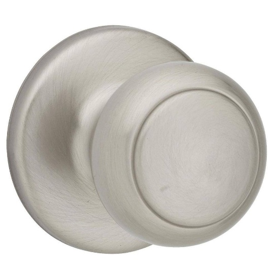 COVE SATIN NICKEL PASSAGE HALL/CLOSET DOOR KNOB FEATURING MICROBAN ANTIMICROBIAL TECHNOLOGY