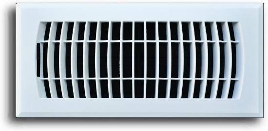 TRUAIRE C160MWP 04X12 DECORATIVE FLOOR GRILLE, 4X12 INCH PLASTIC DIFFUSER, WHITE FINISH