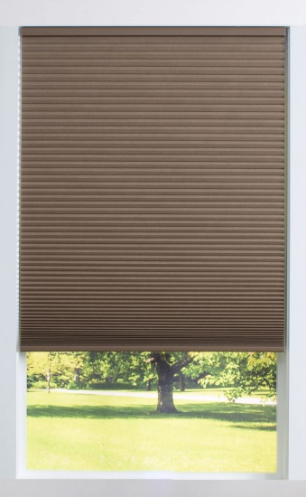 ALLEN + ROTH 23-IN X 64-IN LINEN BLACKOUT CORDLESS CELLULAR SHADE