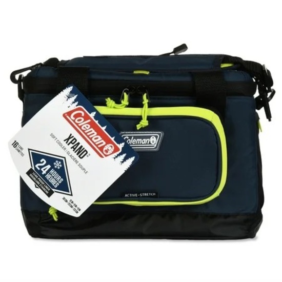 COLEMAN XPAND 16 CANS SOFT COOLER, SPIDER MUM BLUE