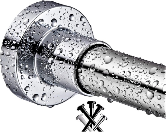 BRIOFOX Shower Curtain Rod, 43-73 Inches, Polished 304 Stainless Steel