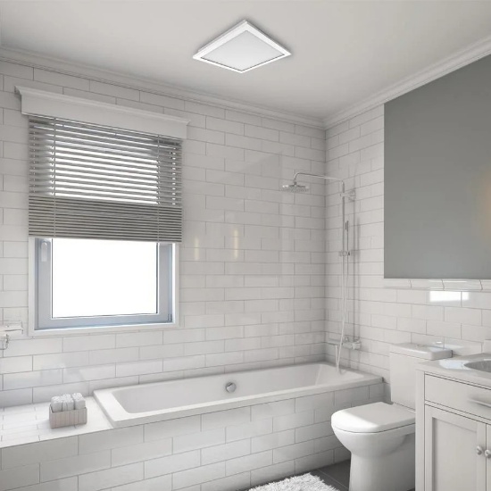 UTILITECH VENTILATION FAN, 1.5-SONE 100-CFM WHITE BATHROOM FAN - ENERGY STAR