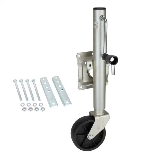 1,000 LBS. CAPACITY 10 IN. LIFT SIDE WIND SWING DOWN BOLT ON TRAILER JACK