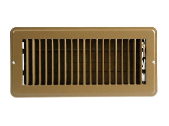 RELIABILT 4-IN X 10-IN STEEL BROWN FLOOR REGISTER